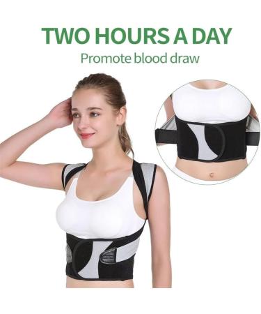 Back Support Back Brace Lumbar Support Back Posture Corrector Corset Shoulder Clavicle Spine Lumbar Support Belt Adjustable Back Support Belt(Large) Large Black - Buy Online on GoSupps.com