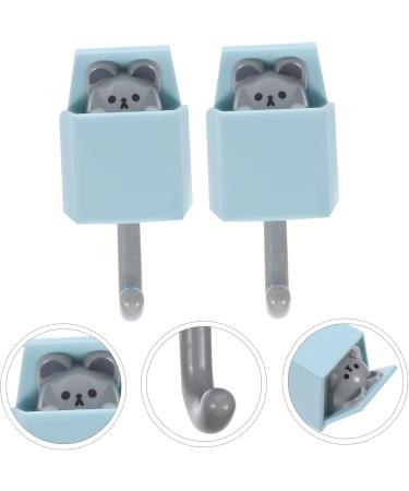 Cabilock 2pcs Punch- Coat Hook Heavy Duty Hangers for Clothes Bedroom Adhesive Hook Child Animal Key - Buy Online on GoSupps.com