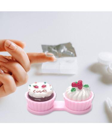 Buy Cute Cake Shape Contact Lens Case - Portable Pink Glasses Holder for Women | Lpitoy - Buy Online on GoSupps.com