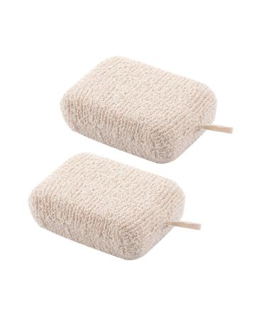 Beavorty Bath Pouf Sponge 2pcs Moisturize The Bath Face Facial Sponge Sponges for Cleaning Body Wash Sponge Shower Body Brush Shower Scrubber Sponge Bath Balls Mesh Wash Gloves Child Flax