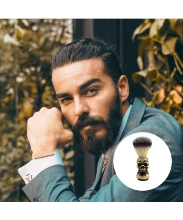 Beaupretty Skull Beard Brush - Manual Wooden Badger Razor for Men & Women - Perfect Shaving Soap Brush for All Hair Types - Buy Online on GoSupps.com