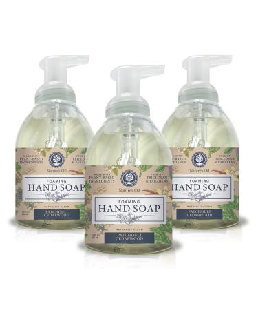 Nature's Oil Foaming Hand Soap Patchouli Cedarwood 10 Fluid Ounces (3 Pack)