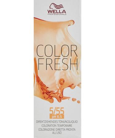 Wella Professionals Color Fresh 5/55 - Light Brown Mahogany Intense Hair Color (75 ml) - International Shipping Available - Buy Online on GoSupps.com