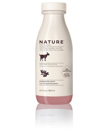 Nature by Canus Foaming Milk Bath With Smoothing Fresh Canadian Goat Milk Vitamin A, B3 Potassium Zinc and Selenium, Shea Butter, 27.1 Fl Oz