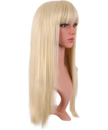 MapofBeauty Long Straight Synthetic Wig 22 Inch Heat Resistant Party Cosplay Mixed Blonde - Buy Online on GoSupps.com