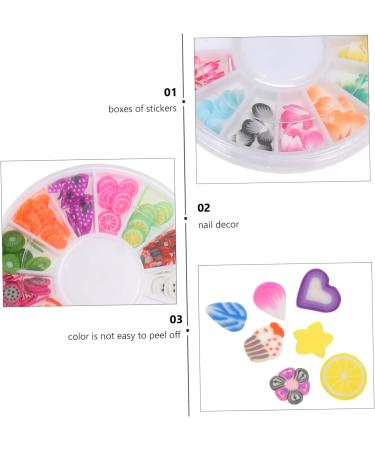 minkissy 16 Boxes Soft Pottery Nail Jewels Manicure Patch Cane Accessories Nail Decor Fruit Slices Fruit Pattern Nail Art Patches Bulk Ornaments Diy Polymer Clay Boxed 3d Nail Flakes - Buy Online on GoSupps.com