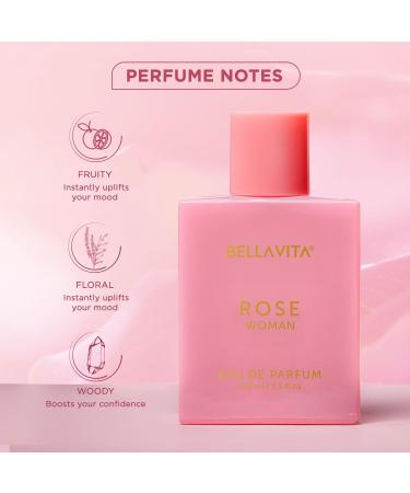 Bella_Vita Luxury Rose Woman Eau De Parfum Perfume for Women with Black Currant Vanilla Jasmine|Floral & Sweet EDP Long Lasting Fragrance Scent 100 ML - Buy Online on GoSupps.com