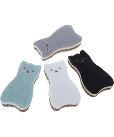 4PCS Cleaning Sponge Lovely Shape Leaning Sponge House Cleaning Wipe Dishwashing Pad - Buy Online on GoSupps.com