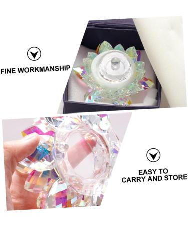 FOMIYES Nail Art Crystal Cup Nail Liquid Powder Dish Glass Tumbler with Lid Nails Pen Holder Small Terrarium Liquid Powder Dappen Dish High Transparent Crystal Manicure Travel Powder Plate 11x11cm Transparent - Buy Online on GoSupps.com