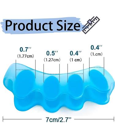 Fodofodo 2PCS Soft Gel Toe Separators - Toe Spacers for Overlapping Toes, Bunion Corrector and Foot Pain Relief - Plantar Fasciitis Aid (Blue) - Buy Online on GoSupps.com