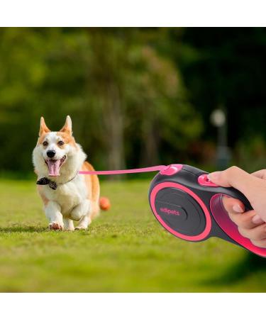 Edipets Extendable Dog Leash - 5m Flexible Retractable Leash for Dogs up to 20kg - Pink Rolinee Flexileine for Comfortable Walks - Buy Online on GoSupps.com