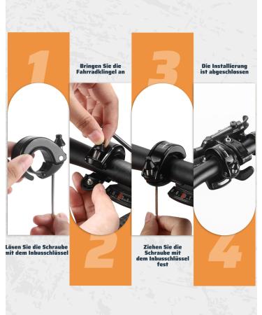 Cyclespeed 100dB Bicycle Bell - Durable Aluminum Alloy MTB Klingel for E-Bikes | 22.2mm Black Racing Accessory - Buy Online on GoSupps.com