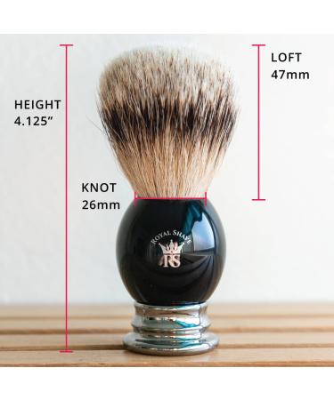 RoyalShave PB8 Silvertip Badger Hair Wet Shaving Brush - Premium Weighted Handle for Classic Shaving  - Buy Online on GoSupps.com