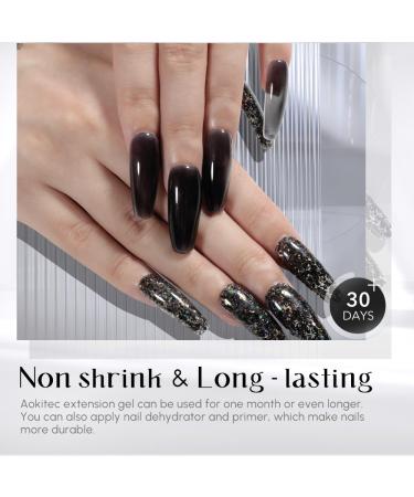 Aokitec 60ml Black Nail Extension Gel - UV Polish & Acrylic Assembly Gel for Salon & DIY Nail Art - Buy Online on GoSupps.com