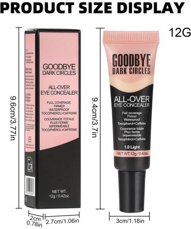 Under the eye patch full coverage concealer | Lightweight and waterproof eye concealer 12G color correcting for eyes long-lasting liquid foundation - Buy Online on GoSupps.com