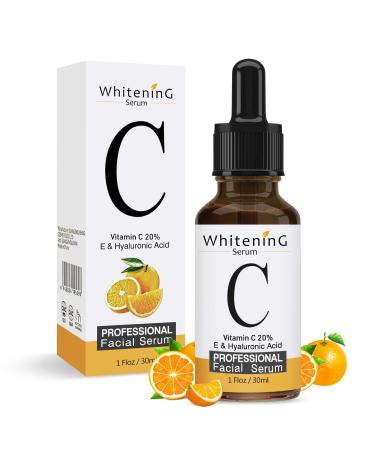 Memonotry Vitamin C Serum for Face with Hyaluronic Acid - Firming Anti Aging Serum Pore Minimizer Acne Scars and Dark Spot Remover for Face Orange 30.00 ml (Pack of 1)