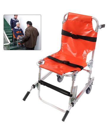 Yclty collapsible lightweight ambulance staircase staircase chairlifts for seniors portable foldable EMS Medical chairs made of aluminum light transfer stair lift orange-soft back