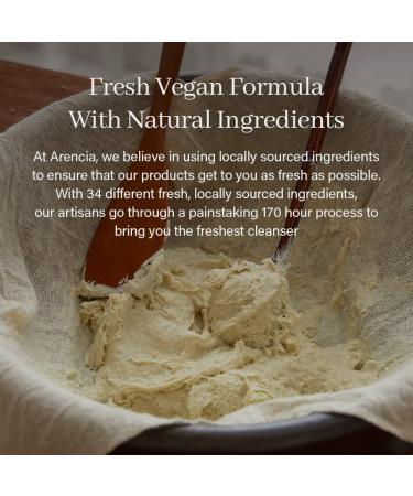 ARENCIA Green Rice Cake Cleanser 4.23oz - Moisturizing & Brightening with Rice Water, Rice Powder & Green Tea - Natural Vegan Korean Mochi Cleanser - Buy Online on GoSupps.com