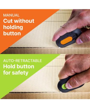 Slice 10514 Mini Box Cutter  Package and Box Opener  Safe Ceramic Blade Retracts Automatically  Stays Sharp Up to 11x Longer  Right or Left Handed  Keychain  Magnetic  Pack of 1 1 Pack Auto-retractable - Buy Online on GoSupps.com
