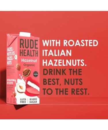 Rude Health Organic Hazelnut Drink 1000ml - Dairy-Free Gluten-Free & Vegan | International Shipping Available - Buy Online on GoSupps.com