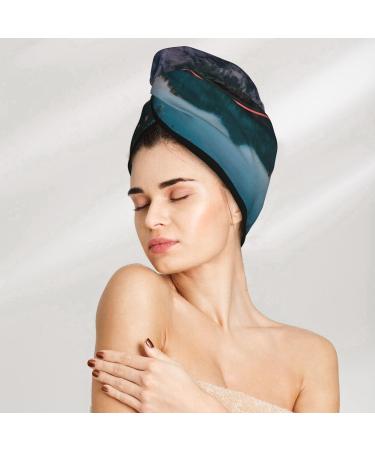 Buy Lake and Sunset Coral Velvet Dry Hair Cap Ideal for Home Travel Pool Parties Beaches & Baths | Quick-Dry Hair Accessories - Buy Online on GoSupps.com
