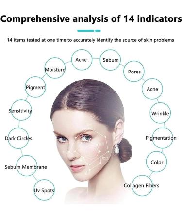 Analyseur de Peau Professionnel 3D analyseur d'humidit du Visage quipement de beaut avec imagerie 8 spectres for Une valuation pr cise de la Peau(Black) Noir - Buy Online on GoSupps.com