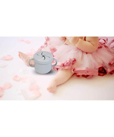 Silleebee Silicone 5-in-1 Sippy training cup 3 lids with straw and handles sip-n-snack for baby and toddler - Buy Online on GoSupps.com