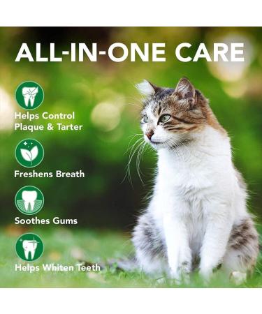 Vet's Best Cat Toothpaste - Dental Care Gel Kit for Fresh Breath & Teeth Cleaning | 140g - Buy Online on GoSupps.com