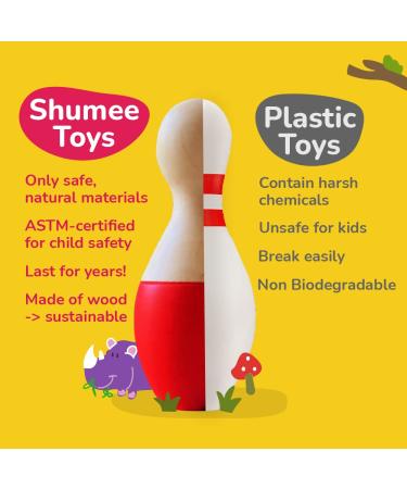 Shumee Wooden Penguin Baby Rattle Teething Toy - Animal Teether for 6 Months+ Boys and Girls - Buy Online on GoSupps.com