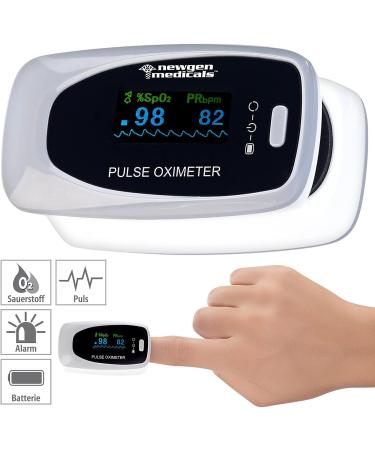 Buy Newgen Medicals High Accuracy Finger Pulse Oximeter | LCD Color Display Oxygen Measurement Device | Best Medical Oxygen Meter for Home & Travel - Buy Online on GoSupps.com