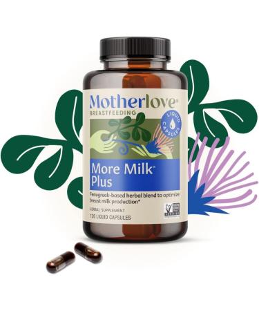 Motherlove More Milk Plus - 120 Organic Vegan Capsules for Lactation Support | Fenugreek Non-GMO - Buy Online on GoSupps.com