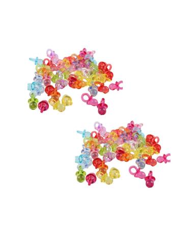 EXCEART 80 Mixed Color Acrylic Pacifier Set for Toddlers | Comfort & Dental Grip Ring | Perfect Gift - Buy Online on GoSupps.com