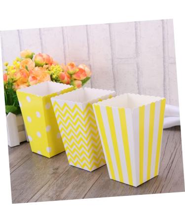 CIYODO 48pcs Party Candy Cartons Popcorn Boxes for Party Popcorn Gifts Popcorn Bucket Men Gift Popcorn Cups Candy Buffet Bags Candy Bar Bag Mens Gifts Man Party Bag Disposable medium Yellow - Buy Online on GoSupps.com