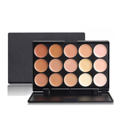 FantasyDay 15 Colors Long Cover Power Capacit Face Concealer Color Corrector Correcting Full Coverage Concealer Palette Contour Beauty MakeUp set with Applicator #2