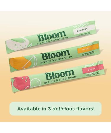 Bloom Nutrition Super Greens Powder Smoothie Mix - 15 Stick Packs with Probiotics & Digestive Enzymes - Organic Superfoods for Gut Health - Berry Flavor - Buy Online on GoSupps.com
