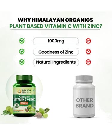 Generic Plant Based Vitamin C with Zinc - 120 Veg Capsules - Buy Online on GoSupps.com