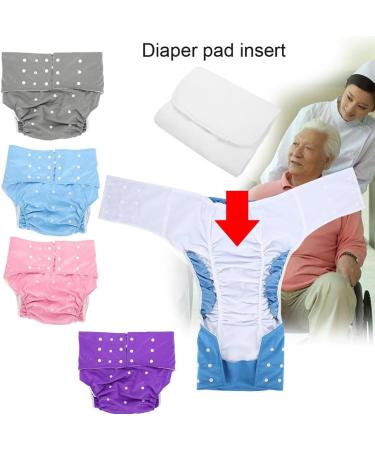 Adjustable Reusable Adult Pocket Nappy Cover for Incontinence Care - 2Pcs Diaper Insert Pad Included - Buy Online on GoSupps.com