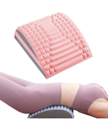 Acemend - Neck & Back Stretcher Acemend Neck and Back Lumbar Soothing Device Back Stretcher Multi Level Back Cracker Multi-Level Adjustable Spine Board (Pink)