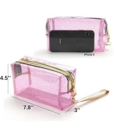 Lyellfe 8-Piece Waterproof Cosmetic Bags Set | Glitter Travel & Medical Bags for Women | Portable 20cm x 11.5 x 7.5cm - Buy Online on GoSupps.com