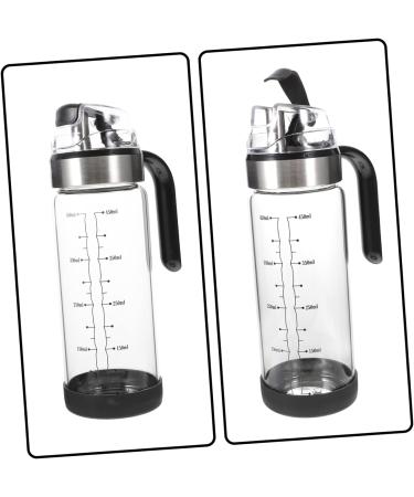 HOMSFOU 4pcs Automatic Opening and Closing Oiler Ceramic Oil Dispenser Clear Container Liquid Containers Oil Cruet Soy Sauce Dispenser Oil and Vinegar Dispenser Oil Bottle Glass Bottle Pp 22X7X7CMx4pcs As Shownx4pcs - Buy Online on GoSupps.com