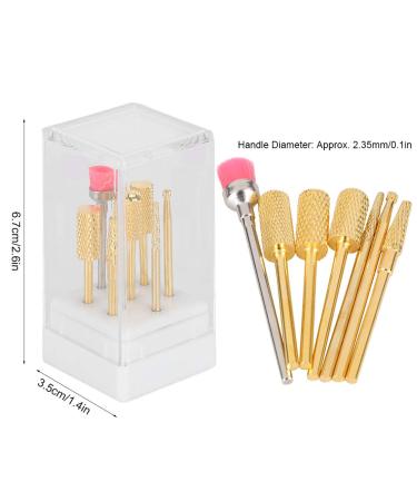 Nail Drill Kit - 7pcs Professional Manicure & Pedicure Drill Bit Set for Acrylic & Gel Nails - Perfect Accessories for Sanding & Grinding - Buy Online on GoSupps.com