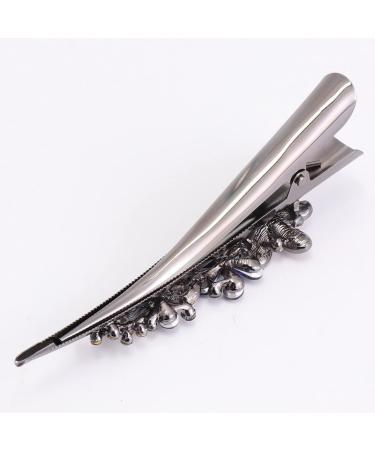 Mobestech Duckbill Clip Rhinestone Alligator Hair Clip Studded Hairpin Hair Clip Metal Bobby Pin Hair Barrette Headwear Hair Accessory for Women Girls Hair Styling (Blue) - Buy Online on GoSupps.com