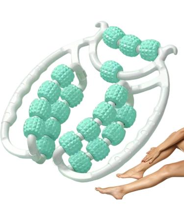 Adjustable Wheels Muscle Roller Massage Device - 15 Rolls 360 Rotation Non-Slip Relaxation for Legs Neck Hands and Arms - Ideal for Yoga Bodybuilding & Indoor Sports - 20 Round Green - Buy Online on GoSupps.com