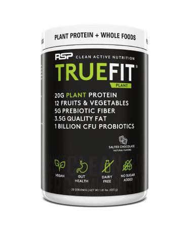 RSP Nutrition TrueFit Plant Protein Shake Salted Chocolate 1.81 lbs (820 g)