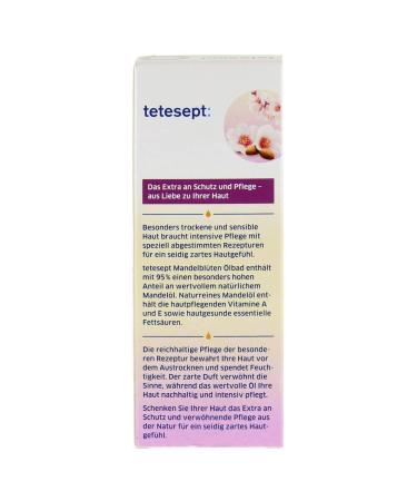 Tetesept Health Bath Almond Blossom Oil Bath 125ml | Nourishing & Relaxing Bath Soak | International Shipping - Buy Online on GoSupps.com