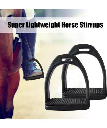 MOVKZACV Safety Stirrups 2Pcs Horse Riding Stirrups Lightweight Wide Track Equestrian Stirrups Treads with Non-slip Rubber Pad Equestrian Supplies for Childen/Adults(90 x 96 mm for Childen) - Buy Online on GoSupps.com