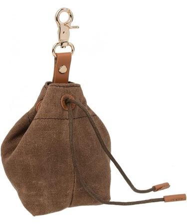 Shop TMBMLPP Dog Treat Feed Bag - Brown | Clip Buckle & Shrink Pockets for Puppy Training & Travel | Perfect for Toys & Delicacies - International Shipping Available - Buy Online on GoSupps.com