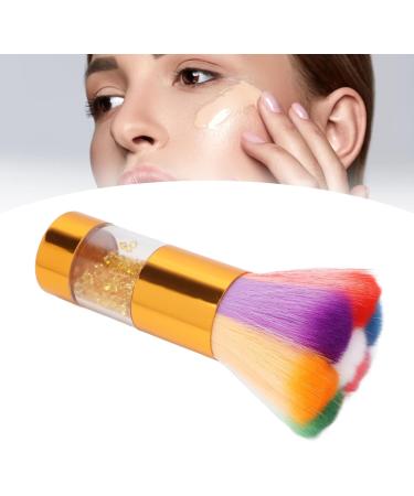 Verdant Touch Makeup Brush Rhinestone Inlaid Makeup Brush for Loose Powder Foundation and Nail Art Dust Removal Gold - Buy Online on GoSupps.com