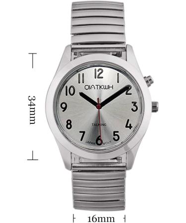 QIATKWH German Speaking Watch for Women | Silver Shell & Adjustable Stainless Steel Strap - Buy Online on GoSupps.com