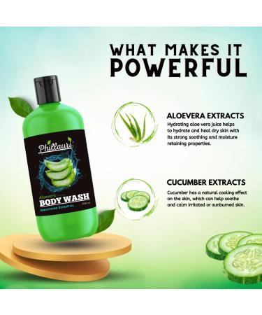 Aloe Vera Body Wash | Moisturizing Shower Gel for Women | 400ml Skin Cleanser | Nourishing Body Wash - Buy Online on GoSupps.com